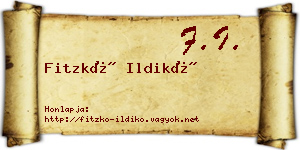 Fitzkó Ildikó névjegykártya