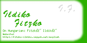 ildiko fitzko business card